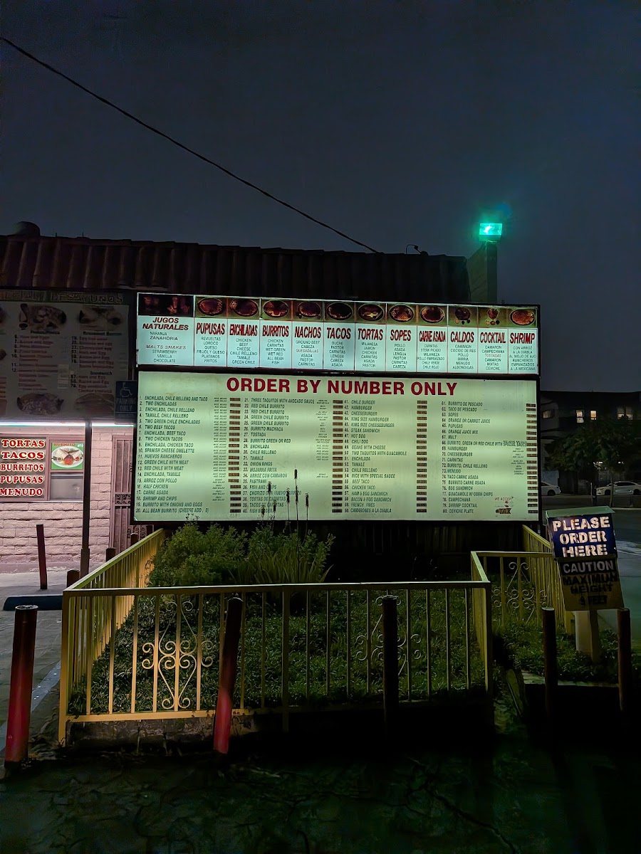 Lucy's Drive Thru Menu - Image 1